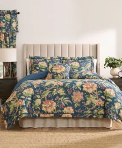 Rose Tree Secret Garden Floral Comforter Sets In Blue