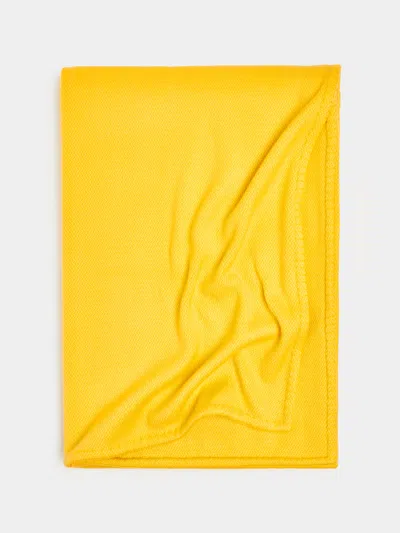Rose Uniacke Hand-dyed Cashmere Large Blanket  Abask Luxury Gift In Yellow