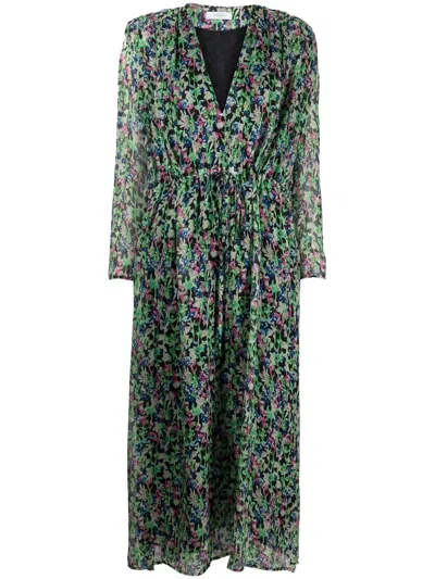 Roseanna All-over Floral-print Dress In Schwarz