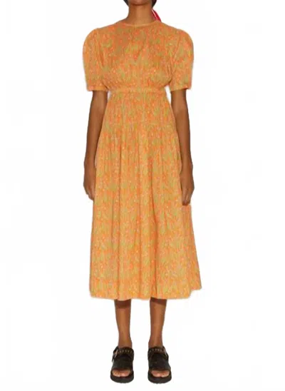 Roseanna Kay Dress In Mandarine Multi In Yellow