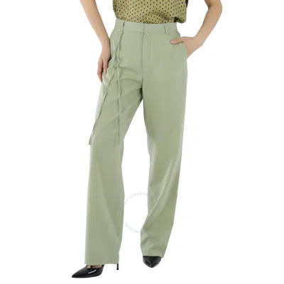 Roseanna Ladies Green Marc Turn Wool-blend High-waist Pants