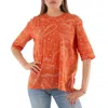 ROSEANNA ROSEANNA LADIES RED LUCI MARTIAL COTTON BLOUSE