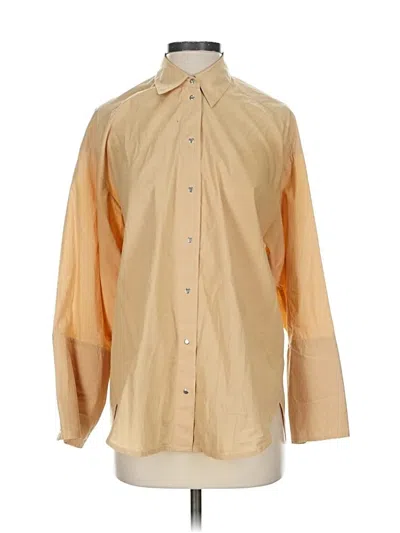 Pre-owned Roseanna Long Sleeve Button Down Shirt In Tan