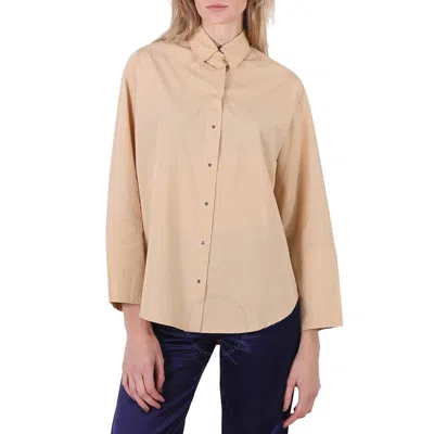 Roseanna Valley Emiliano Cotton Poplin Shirt In Beige