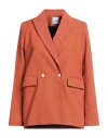 Roseanna Woman Blazer Rust Size 10 Cotton In Orange