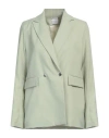 Roseanna Woman Blazer Sage Green Size 8 Polyester, Virgin Wool In Sage Green