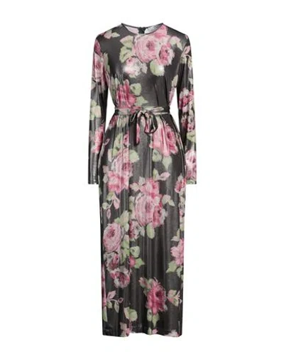 Roseanna Woman Maxi Dress Lead Size 6 Polyester, Elastane In Grey