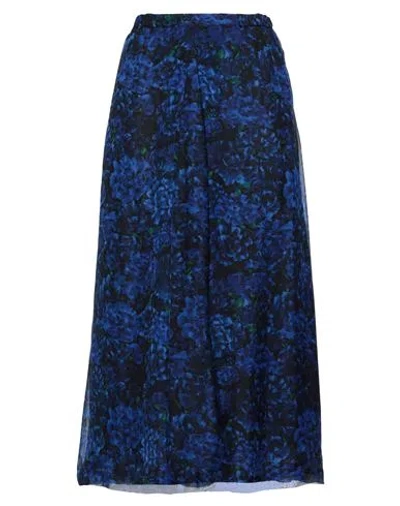 Roseanna Woman Midi Skirt Blue Size 10 Silk
