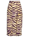 Roseanna Woman Midi Skirt Yellow Size 8 Viscose, Linen In Yellow