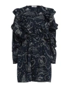 Roseanna Woman Mini Dress Midnight Blue Size 8 Cotton