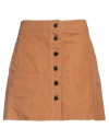 Roseanna Woman Mini Skirt Camel Size 8 Cotton In Beige
