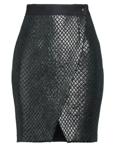 Roseanna Woman Mini Skirt Dark Green Size 8 Wool, Acrylic, Polyester, Polyamide, Mohair Wool