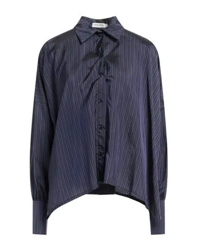 Roseanna Woman Shirt Navy Blue Size 6 Cupro