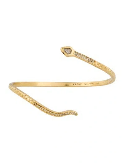 Pre-owned Roseark 18k Diamond Snake Cuff Bracelet, 6" In Multi