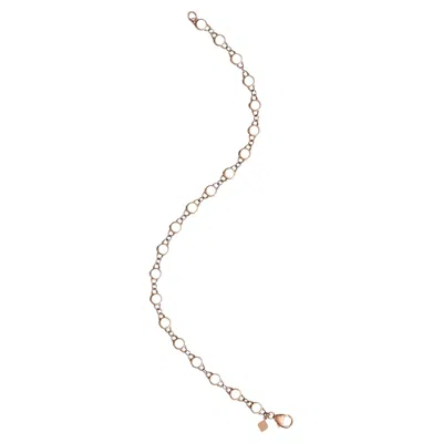 Pre-owned Roseate Jewelry Treasurelock Mother-of-pearl Bracelet 3mm In Rose Gold In Red