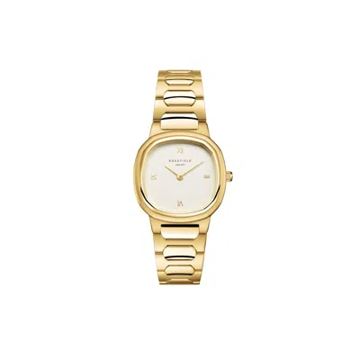 Rosefield Gaia Ladies Gold Watch With Cream Matte Dial