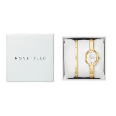Rosefield Gold  Studio Bangle Ladies Watch With Crystal Bangle Gift Set