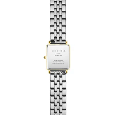 Rosefield Gold / Silver  Boxy Xs Ladies Dutone Watch With White Sunray Dial