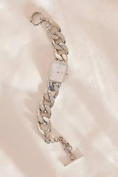 Rosefield Watches Rosefield Octagon Xs Studio Stainless Steel Chain Wrist Watch In Silver