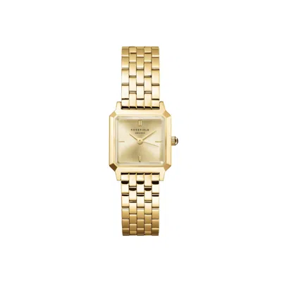 Rosefield Women's  Boxelle Watch With Champagne Dial And Gold Steel Strap