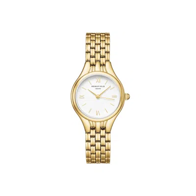 Rosefield Women's  Muse White Dial Gold Bracelet Watch
