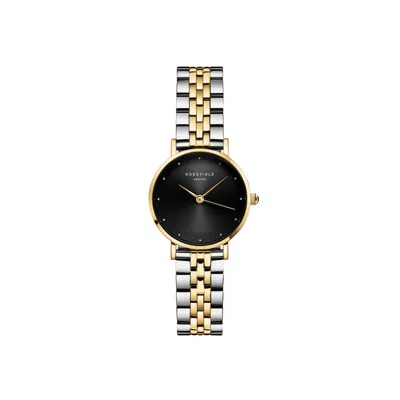 Rosefield Women's  Small Edit Watch With Black Dial And Duotone Strap
