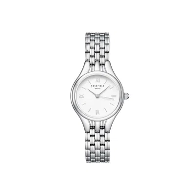 Rosefield Women's Silver  Muse White Dial Bracelet Watch In Metallic
