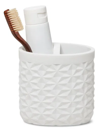 Roselli Kids' Quilted Textured Resin Toothbrush Holder In White