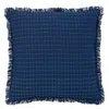 Roselli Trading Agra Waffle Cotton Decorative Pillow In Blue