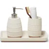 Roselli Trading Company Navajo Bath Accessories 3 Piece Set Bedding In Cream