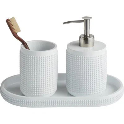 Roselli Trading Company 3-piece Bathroom Accessories Set In White