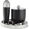 Roselli Trading Company Astro 3-piece Bar Set In Black