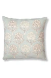 Roselli Trading Company Blue Lotus Accent Pillow In Blue Multi