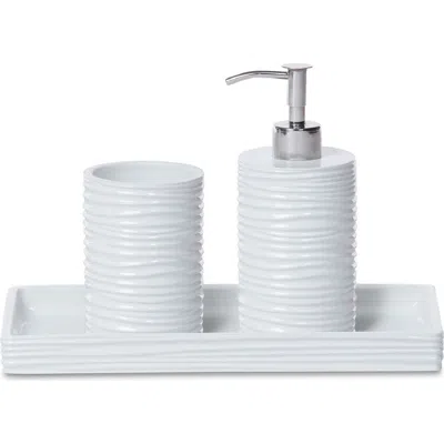 Roselli Trading Company By The Sea 3-piece Bathroom Accessories Set In White