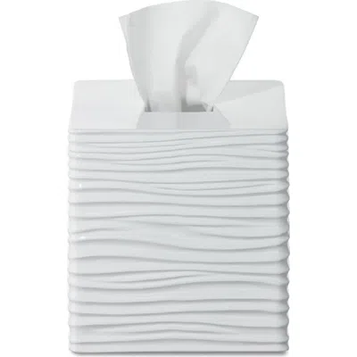 Roselli Trading Company By The Sea Tissue Box Cover In White