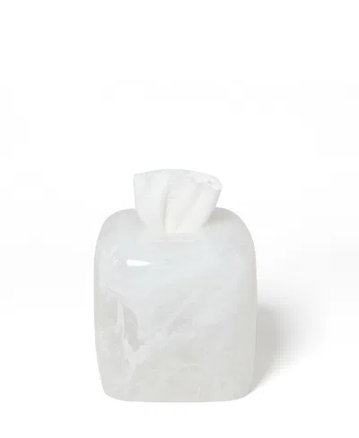 Roselli Trading Company Clouds Resin Tissue Cover In White