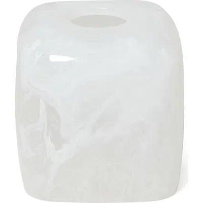 Roselli Trading Company Clouds Tissue Box Cover In White