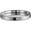 Roselli Trading Company Deco Bar Stainless Steel Serving Tray In Silver