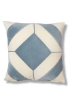Roselli Trading Company Diamond Blue Throw Pillow In Blue