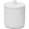 Roselli Trading Company Diamond Lidded Canister In White