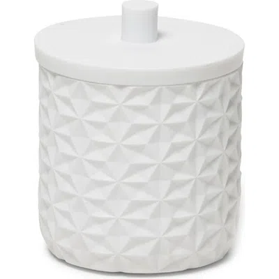 Roselli Trading Company Diamond Lidded Canister In White