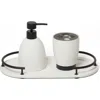 Roselli Trading Company Dubai 3-piece Bathroom Accessory Set In White
