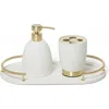 Roselli Trading Company Dubai 3-piece Bathroom Accessory Set In White