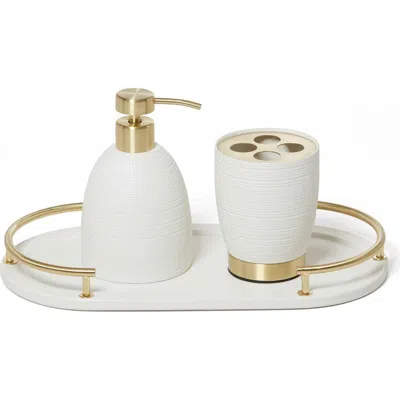 Roselli Trading Company Dubai 3-piece Bathroom Accessory Set In White