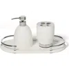 Roselli Trading Company Dubai 3-piece Ceramic Bathroom Accessory Set In White