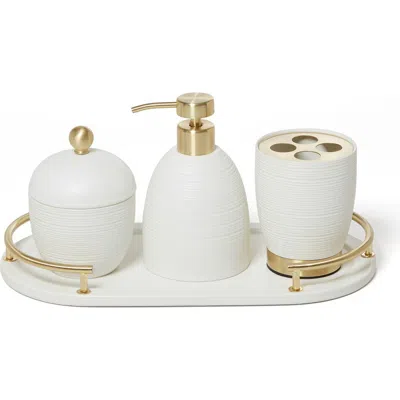 Roselli Trading Company Dubai 4-piece Bathroom Accessory Set In White