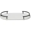 Roselli Trading Company Dubai Black Trim Amenity Tray In White