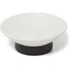 Roselli Trading Company Dubai Black Trim Soap Dish In White
