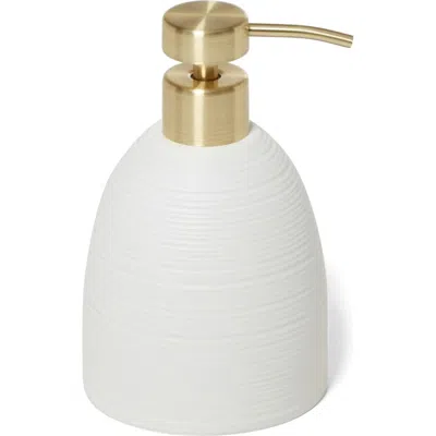 Roselli Trading Company Dubai Brass Trim Lotion Pump In White