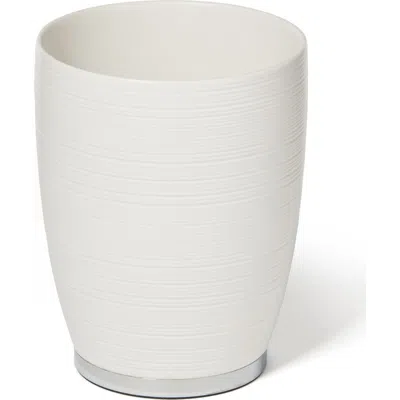 Roselli Trading Company Dubai Ceramic Wastebasket In White